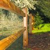 split rail fence with wire installed