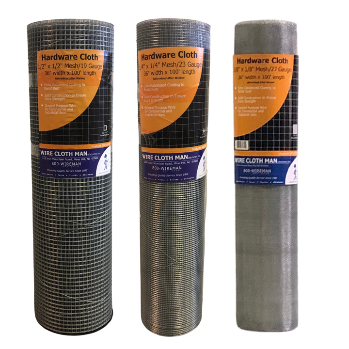Hardware Cloth Rolls - 1-2 and 1-4 and 1-8